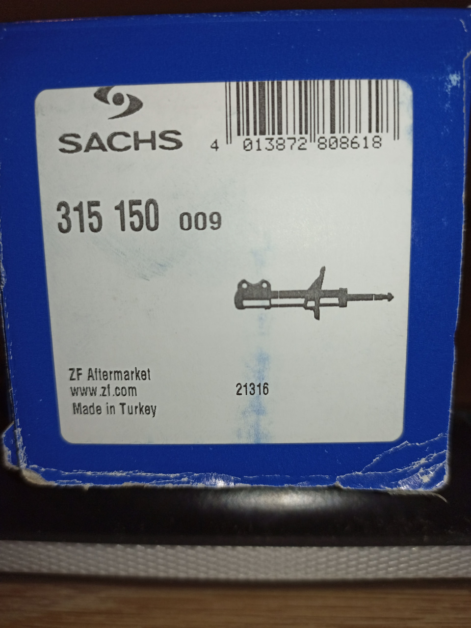 SACHS 315 150 (SEOV27/11X251A) — Ford Fiesta (Mk VI). Запчасти на фото: 315150