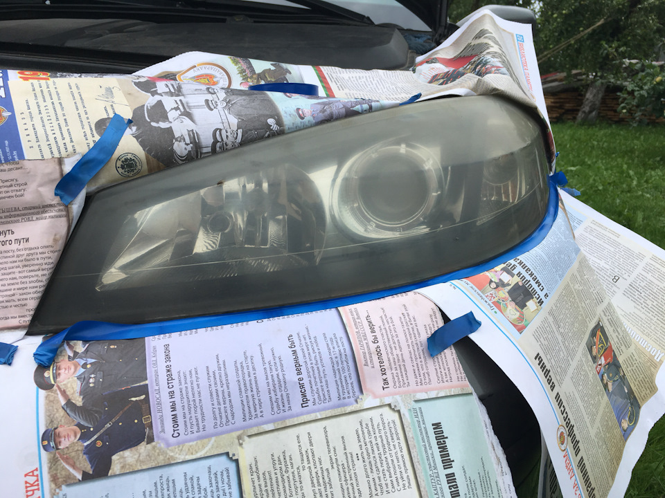 Полировка фар — Renault Laguna II, 1,9 л, 2007 года | кузовной ремонт ...