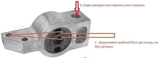 Как выпрессовать сайлентблок из рычага своими руками на фольксваген тигуан