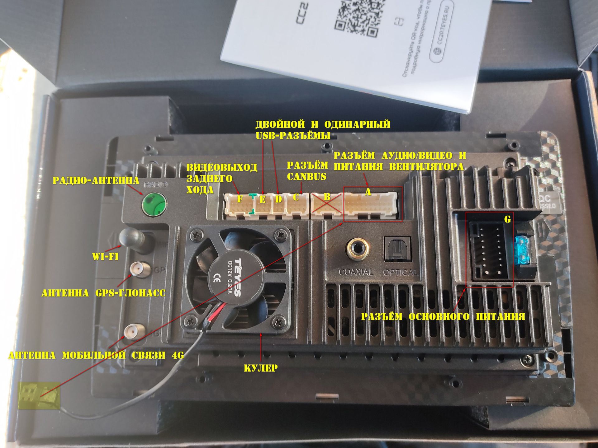 teyes cc2 распиновка разъемов