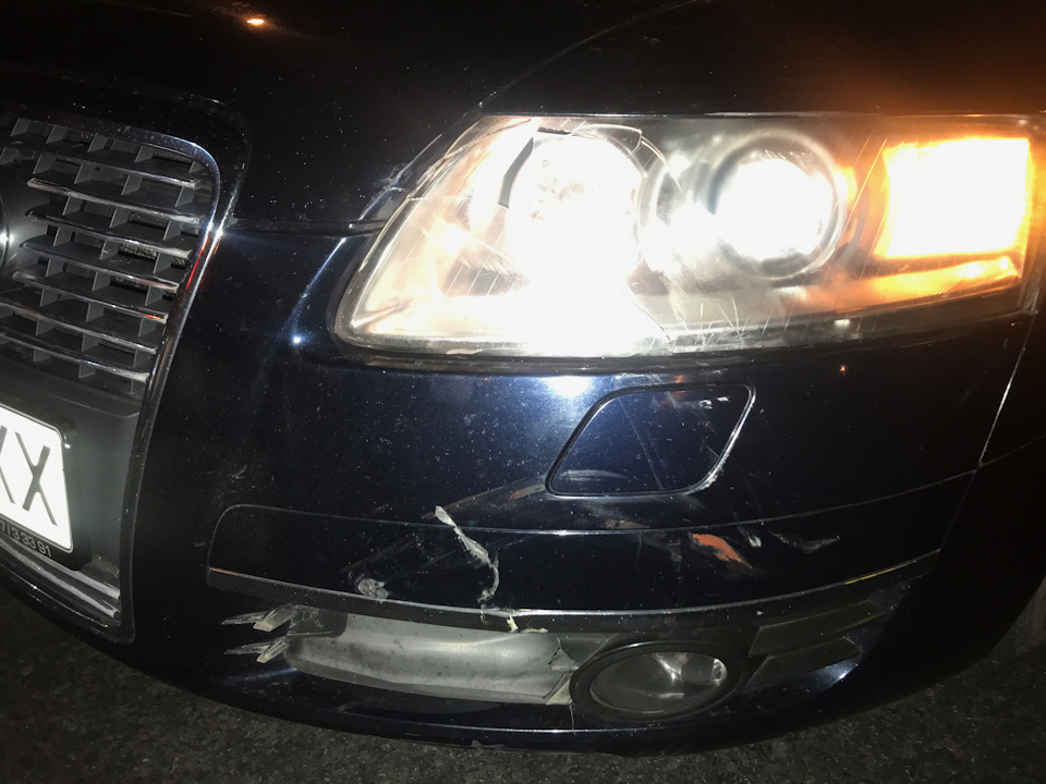 РЭзкий таксист и разбитая левая фара (AFS) — Audi A6 Avant (C6), 3 л ...