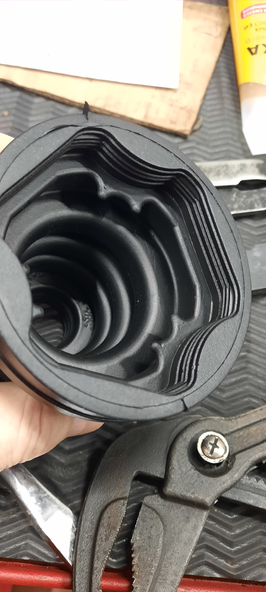 =ЗАМЕНА ВНУТРЕННЕГО ПЫЛЬНИКА ШРУСА ЛЕВОГО= — Nissan Qashqai (2G), 2 л ...