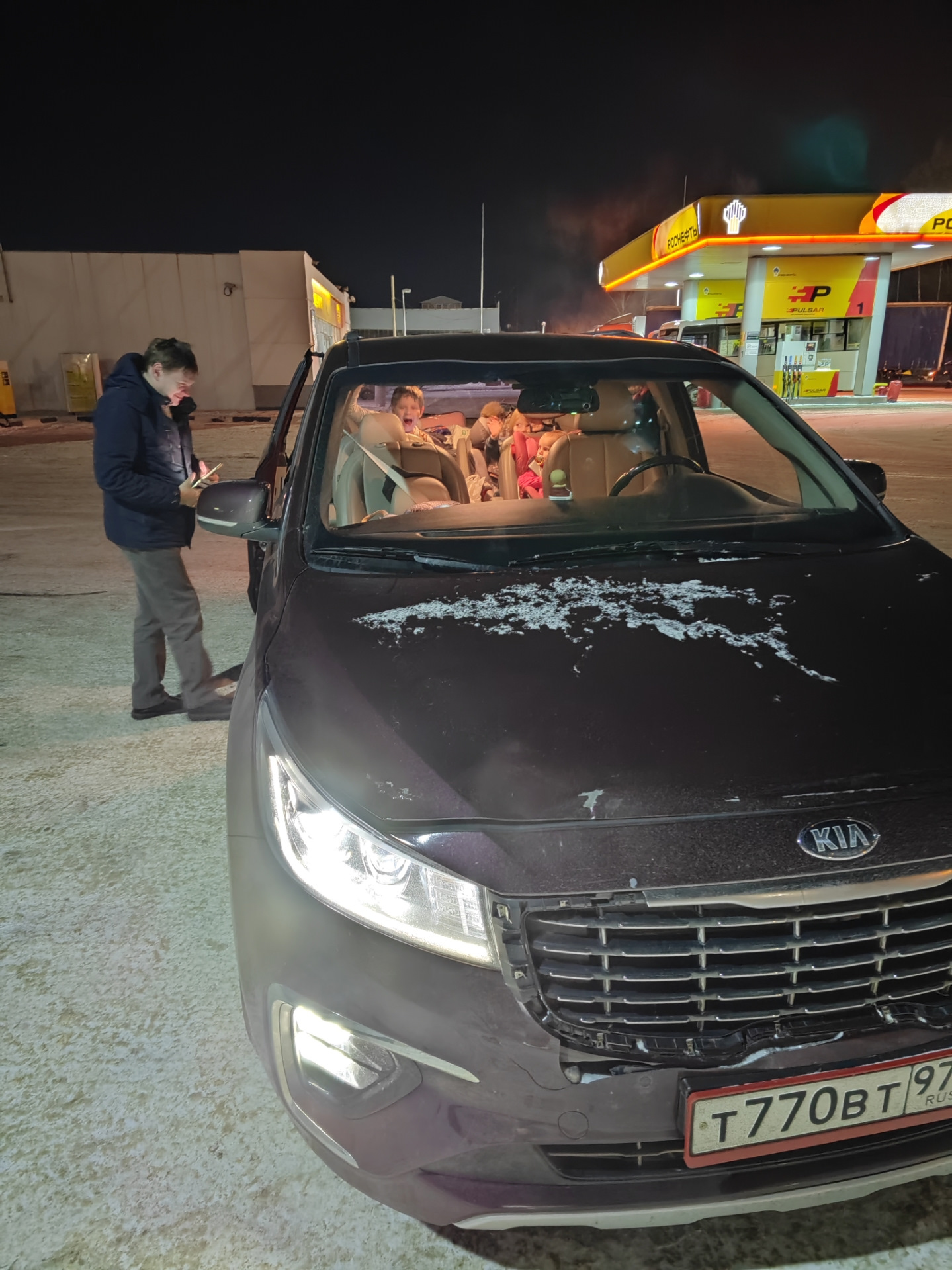 Весëлая дорога домой. — KIA Carnival (3G), 2,2 л, 2019 года | путешествие |  DRIVE2