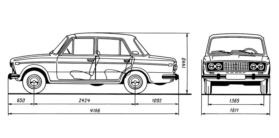 Лада 2107 чертеж
