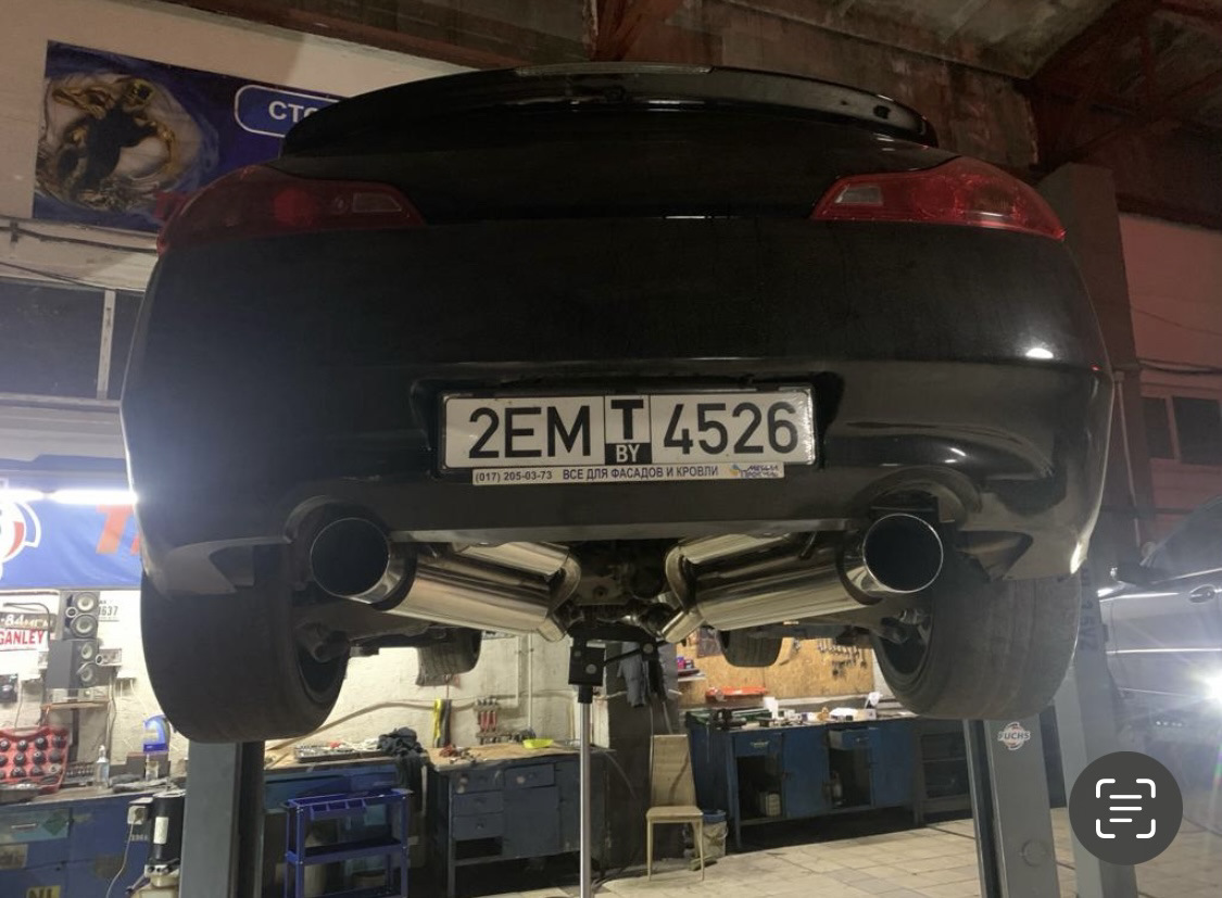 Выхлоп кастом Infiniti G37 coupe снятый с Nissan 370z — Infiniti G37 ...