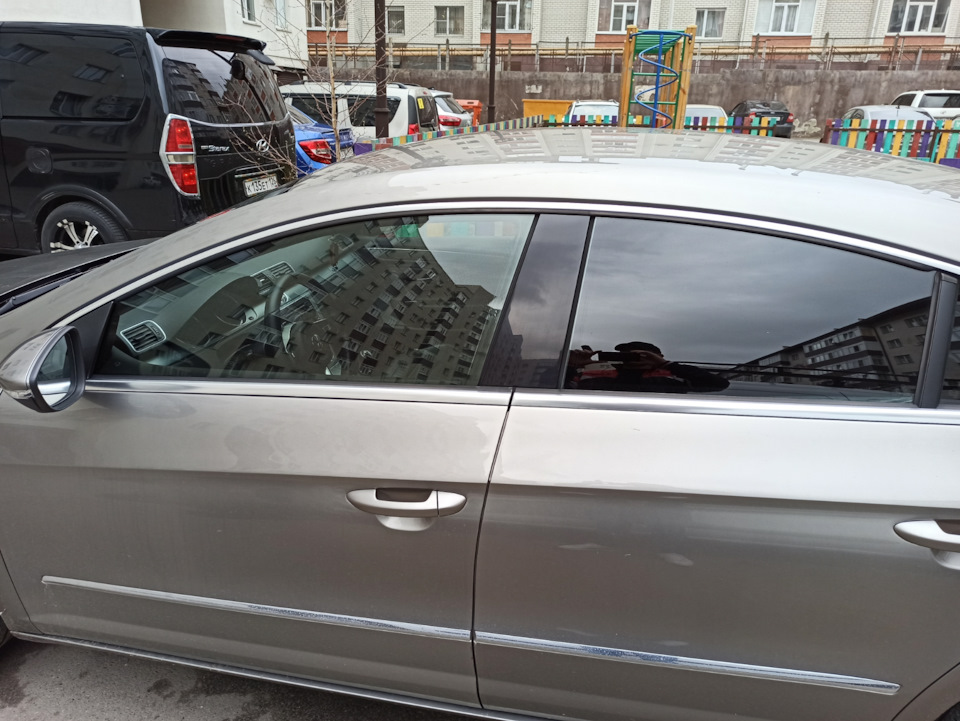 Тонировка в 70% передних стекл — Volkswagen Passat CC, 1,8 л, 2012 года ...