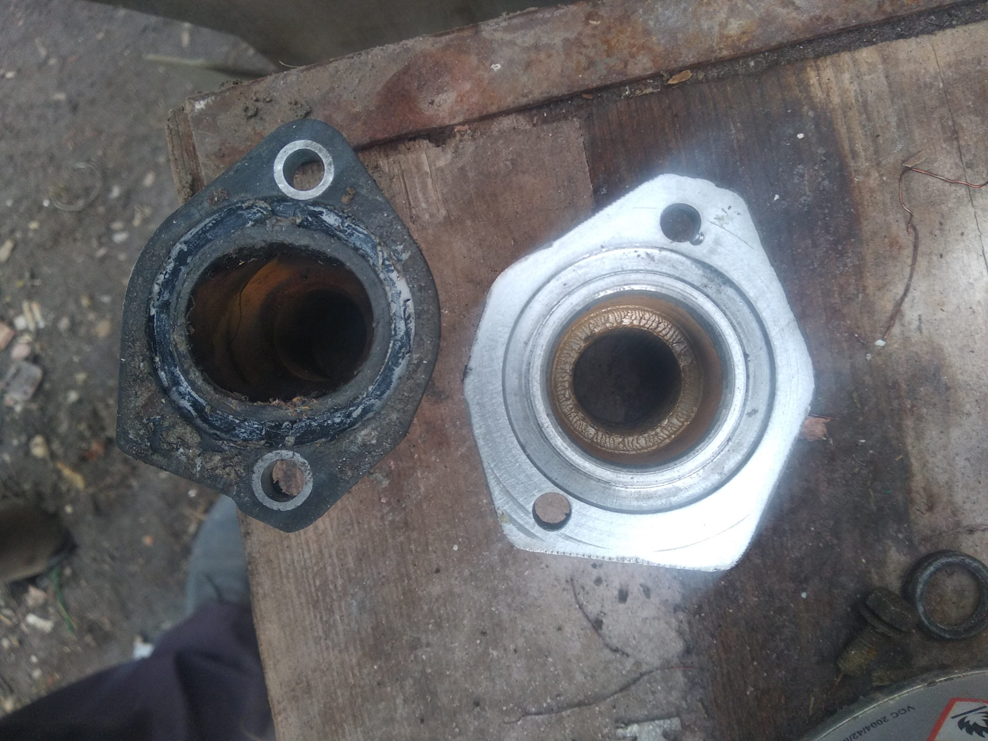 Фланец гбц — Audi 80 (B3), 1,8 л, 1988 года | тюнинг | DRIVE2