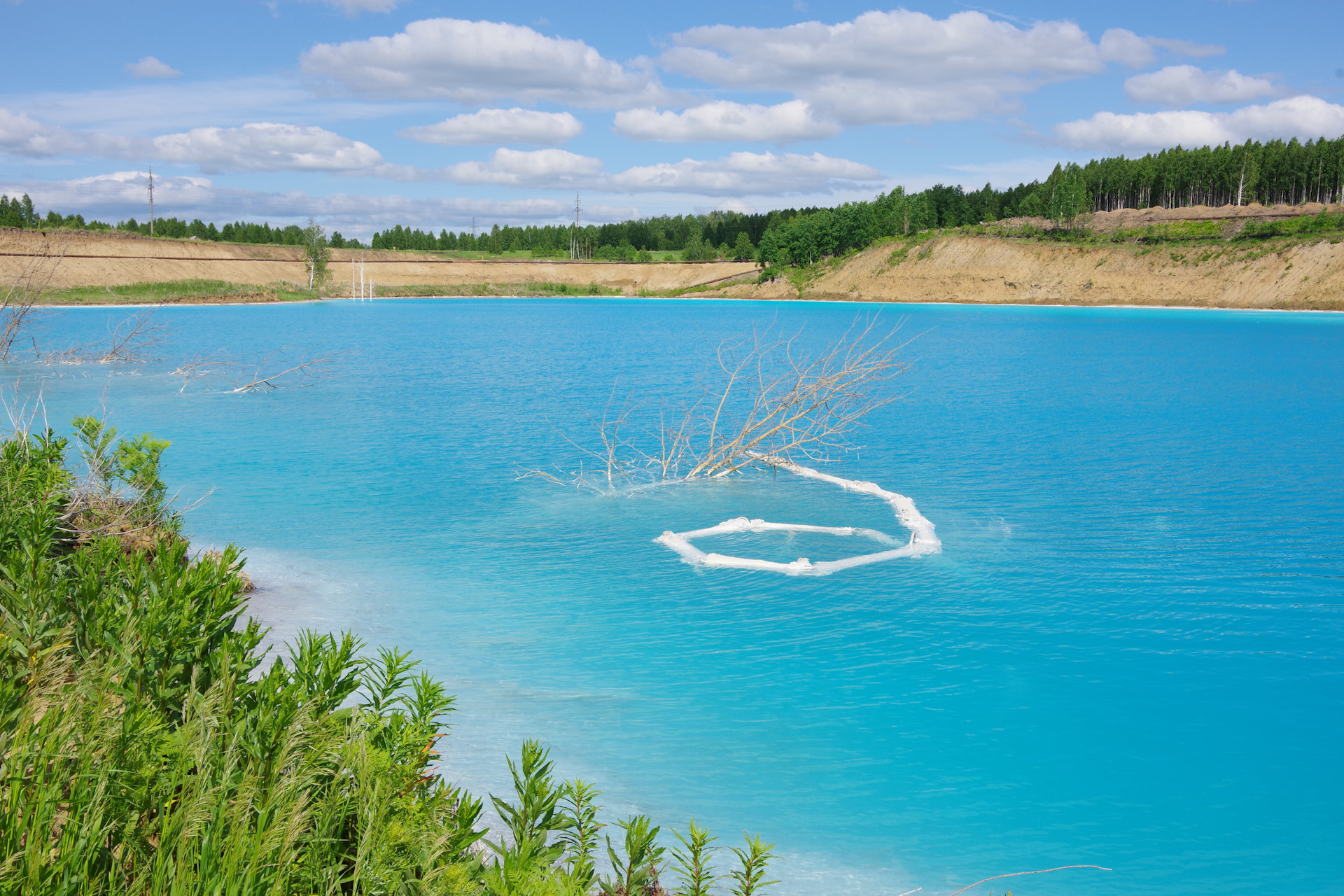 Золоотвал Новосибирск голубое озеро