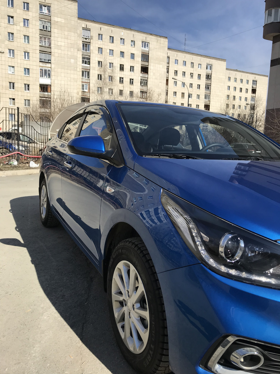 Дефлекторы окон 🚙 — Hyundai Solaris (2G), 1,6 л, 2018 года | аксессуары ...