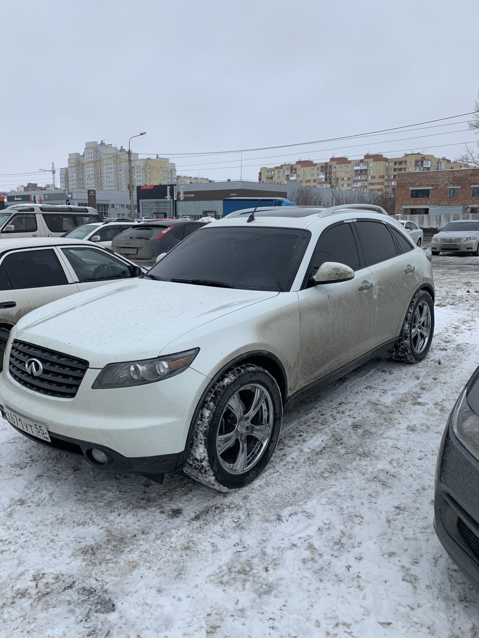 Результат установки R 20 хром — Infiniti FX (1G), 3,5 л, 2004 года |  колёсные диски | DRIVE2