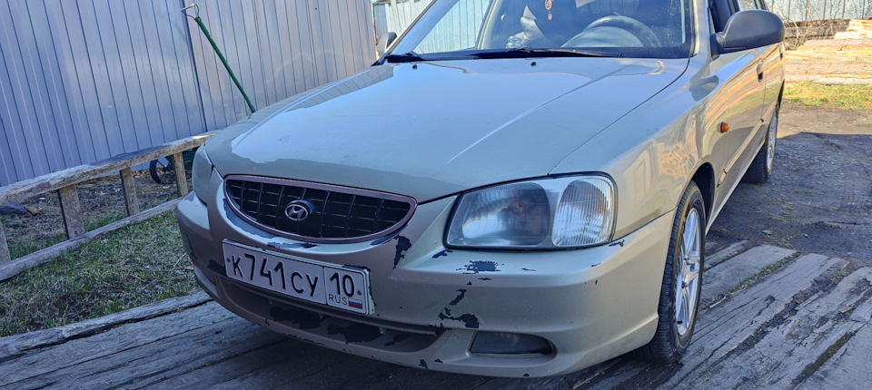 Установка газового упора и регулировка замка капота — Hyundai Accent ...