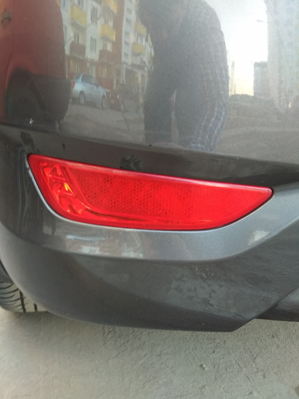 Восстановили крепление отражателя — Hyundai Solaris Hatchback