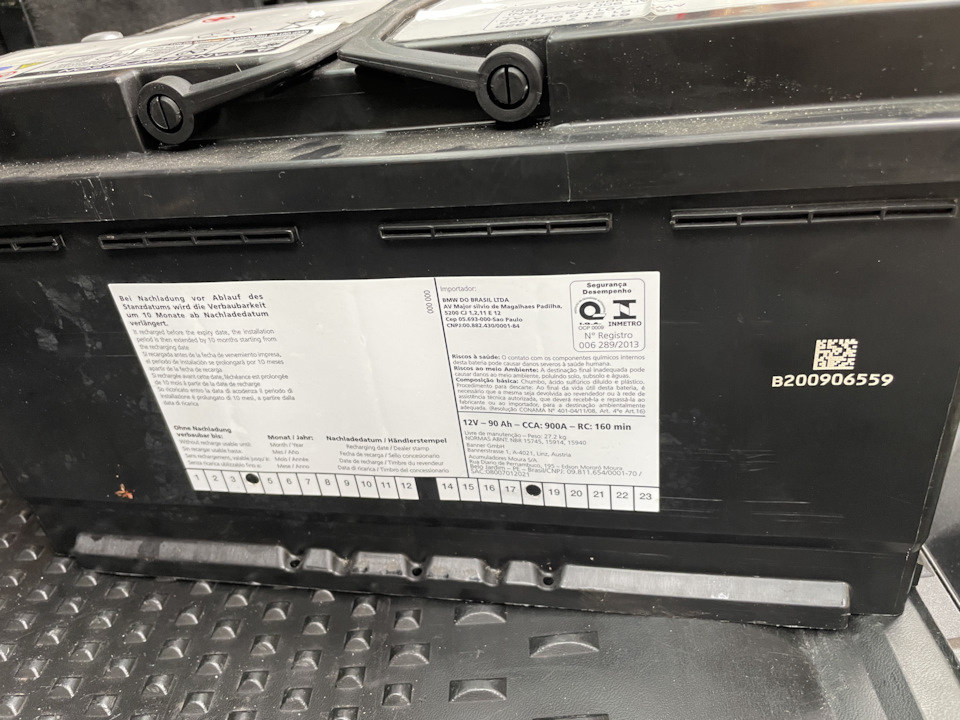 61216924023 Оригинальная акк.батарея BMW AGM BMW | Запчасти на DRIVE2