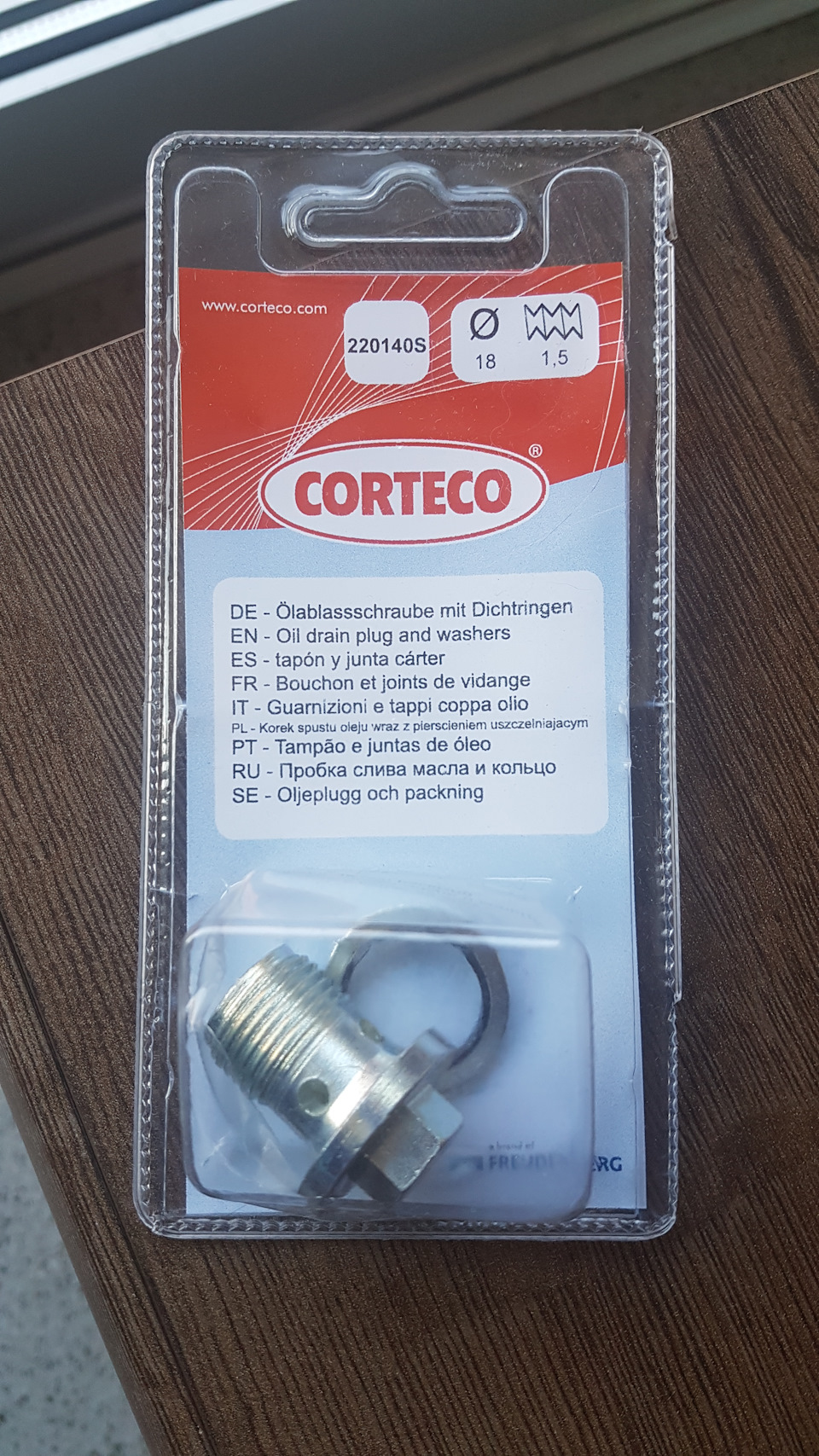 220140S Резьбовая пробка, масляный поддон CORTECO | Запчасти на DRIVE2