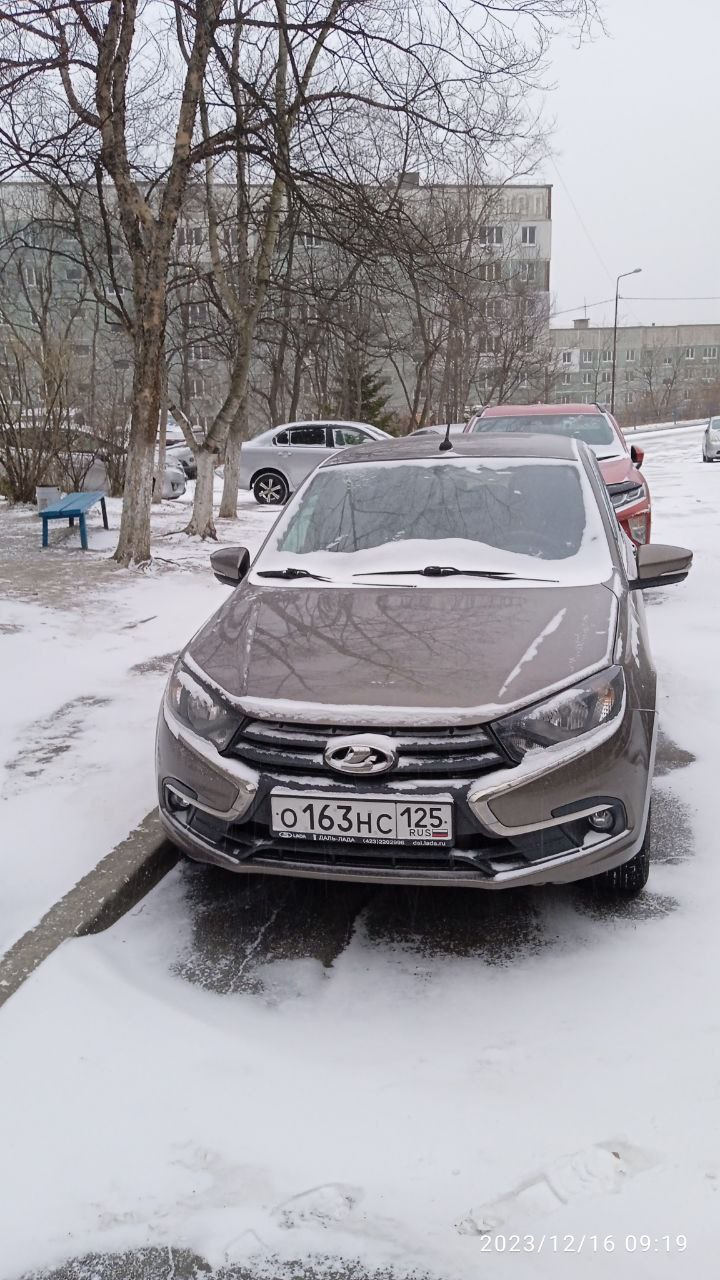 Пришла настоящая зима. — Lada Гранта (2G) FL, 1,6 л, 2018 года | наблюдение  | DRIVE2