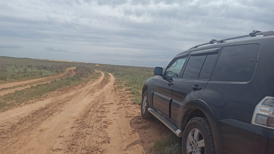 в Калмыкии, перекус — Mitsubishi Pajero (4G)