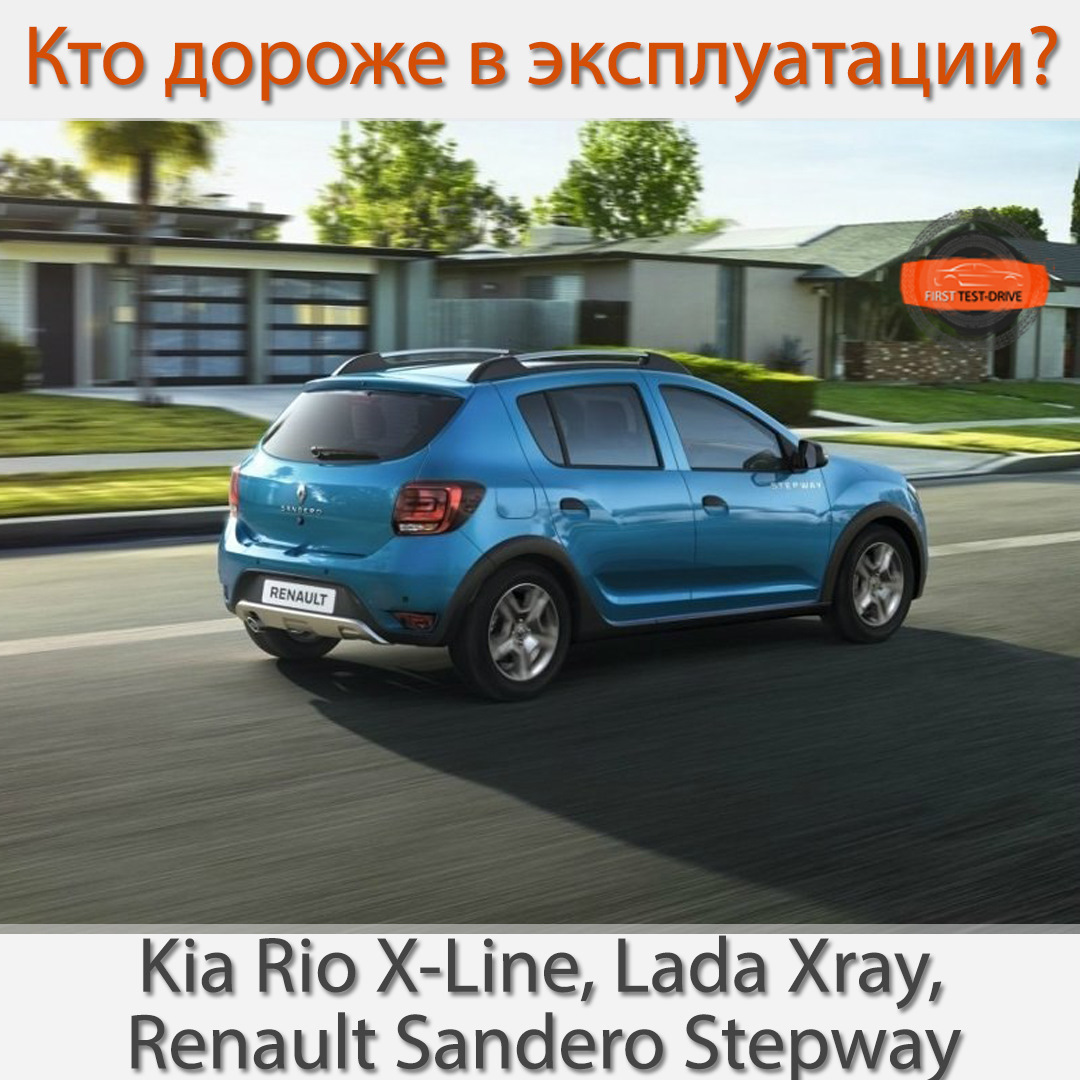 Кто дороже в эксплуатации? Kia Rio X-Line, Lada Xray или Renault Sandero  Stepway? — Renault Sandero Stepway (2G), 1,6 л, 2017 года | тест-драйв |  DRIVE2