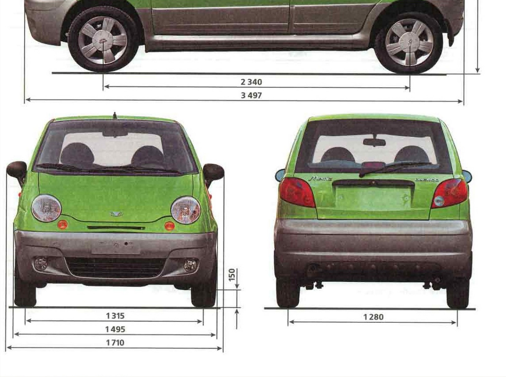 Ширина между. Габариты машины Daewoo Matiz. Daewoo Matiz Габаритные Размеры. Daewoo Matiz ширина машины. Габариты Дэу Матиз 2008.