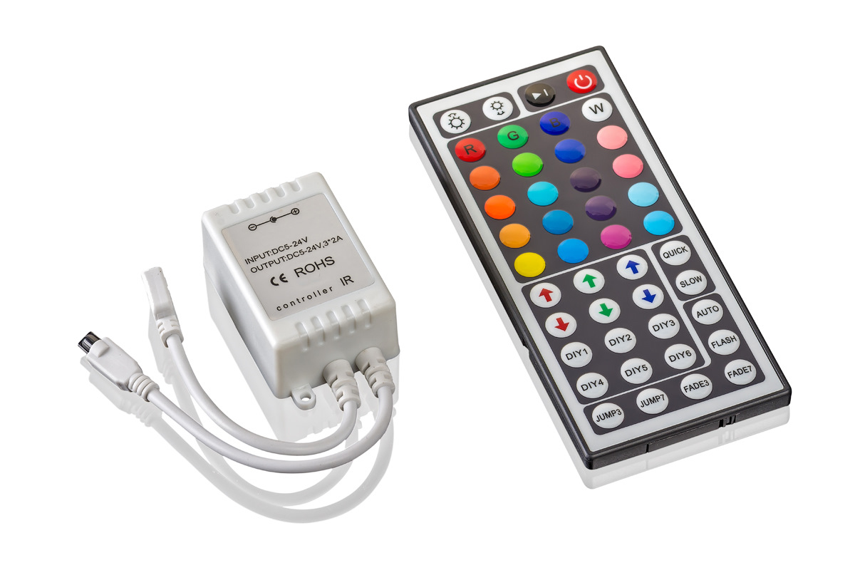 Блок управления светодиодов. Контроллер RGB С RF ПДУ 144вт 6а. RGB контроллер с ИК пультом Ln-ir44b. Онтроллер светодиодной ленты RGB (ИК) 144вт "Экола".. Контроллер RGB Mini (12v, 144w).