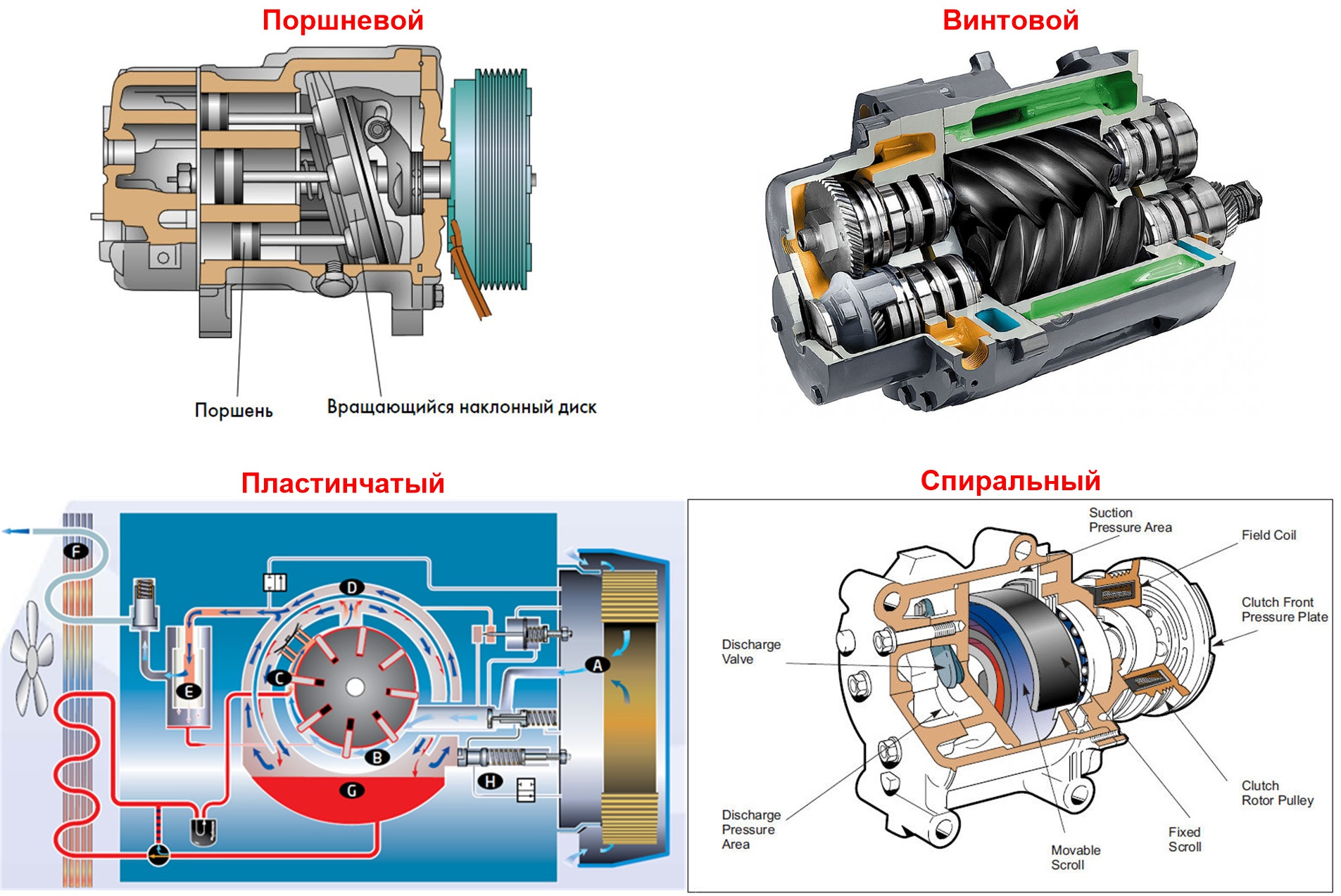 Как работает компрессор. Компрессор кондиционера в разрезе. Муфта компрессора в сборе. Регулирующий клапан компрессора кондиционера на схеме. Винтовой поршень.