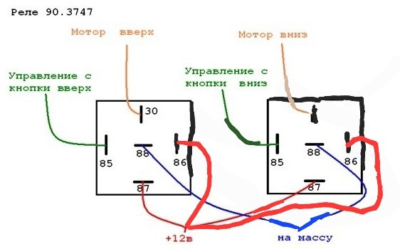 Схема стеклоподъемников альмера классик