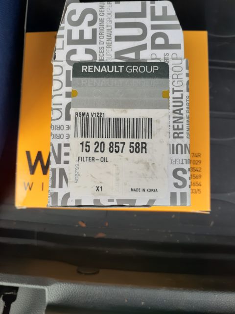 152085758R Фильтр масляный RENAULT | Запчасти на DRIVE2