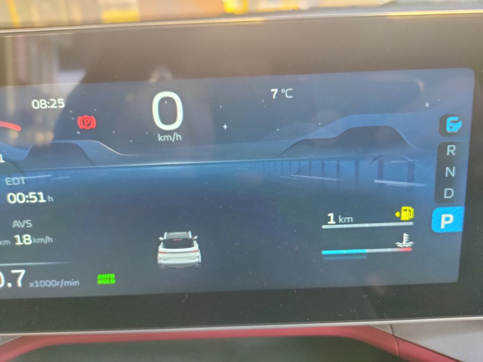 Сколько литров в баке у Geely Coolray, если на обометре показан запас ...