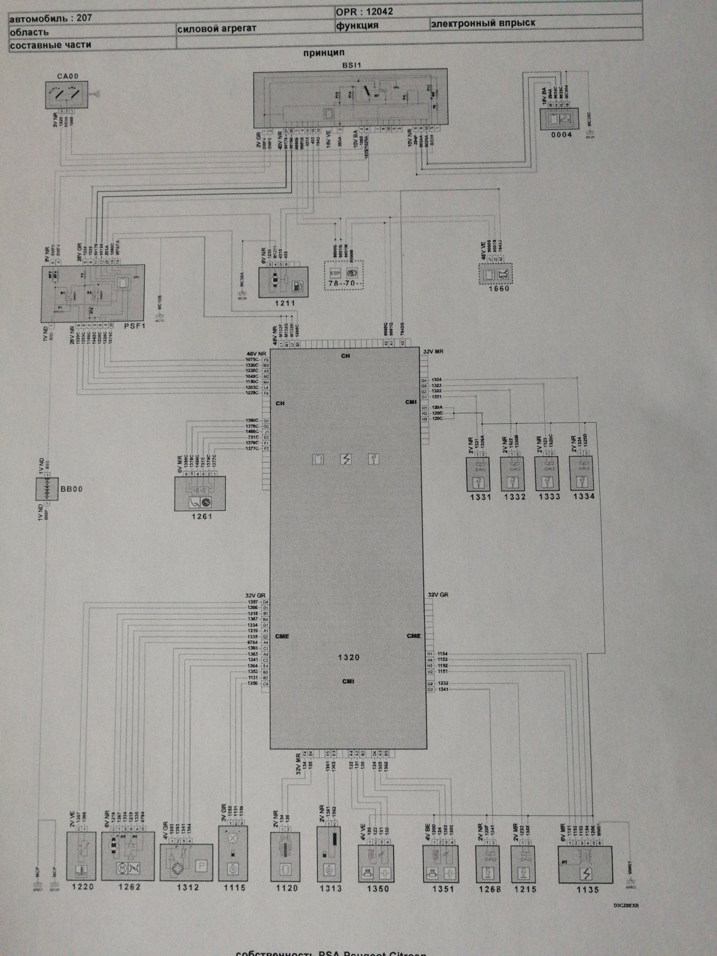 citroen c3 picasso схема электрооборудования