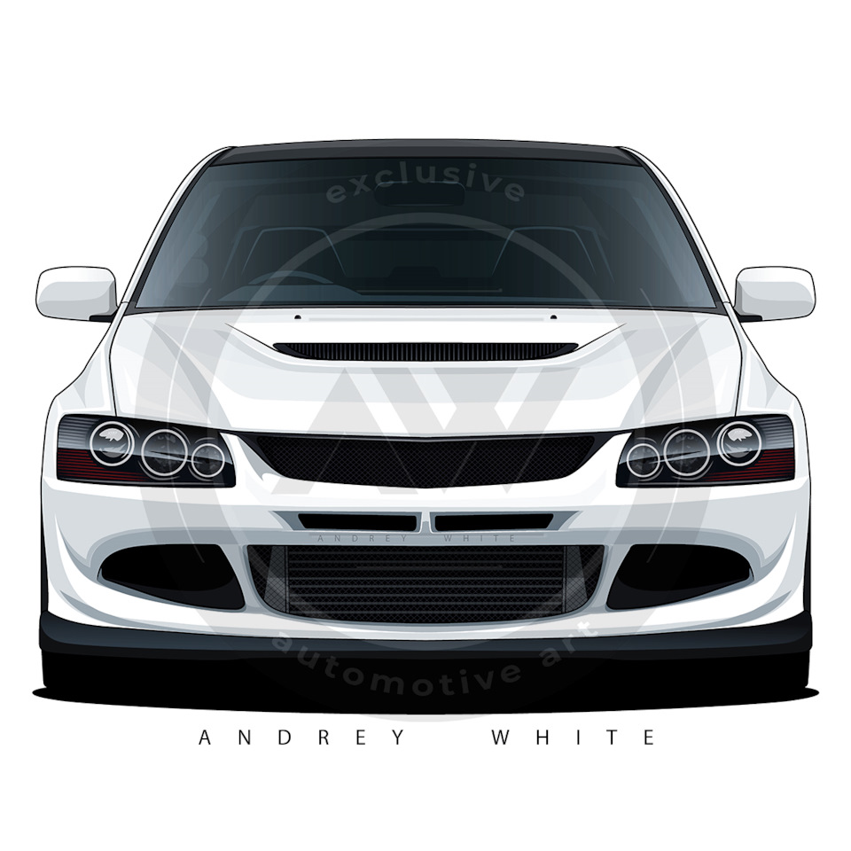 Векторный арт Mitsubishi Lancer Evolution VIII — DRIVE2