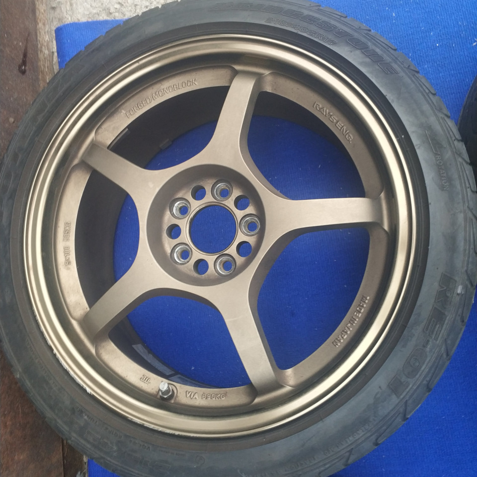 Кованые диски Rays 7,5Jx17 ET48 5x100 на Toyota Caldina (190), Toyota  Caldina (210), Toyota Celica (180), Toyota Celica (200), Toyota Celica  (230). Б/у | 64 000 ₽ в городе Омск | DRIVE2