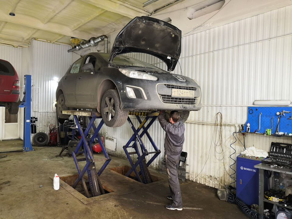 Прокладки корпуса масляного фильтра и антифриз — Peugeot 308 (1G), 1,6 ...