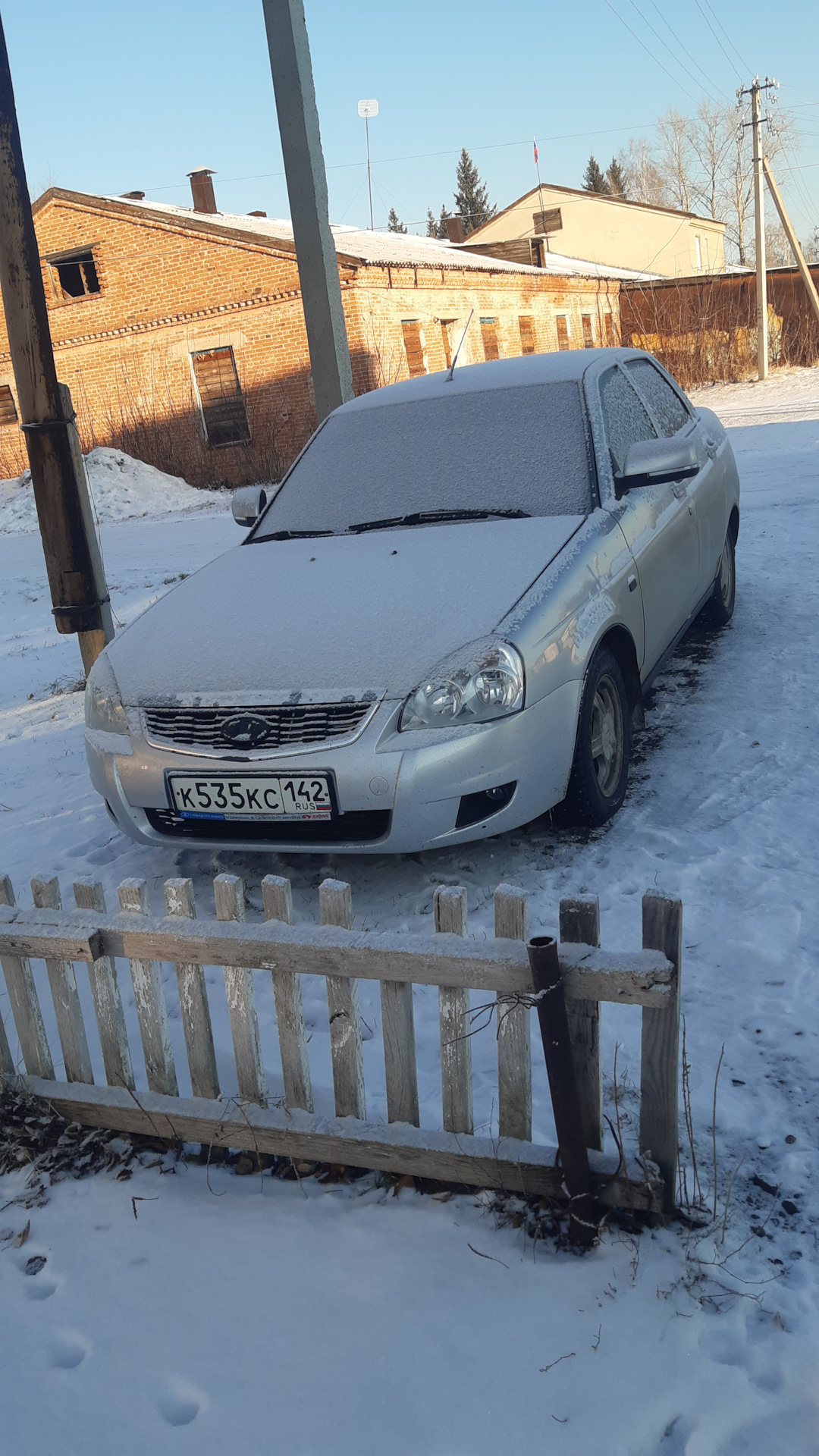 Зеркала Приора 2 SE на снежку — Lada Приора седан, 1,6 л, 2011 года ...