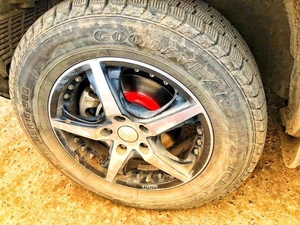 Замена передних тормозных дисков — KIA Sportage (2G), 2 л, 2006 года ...