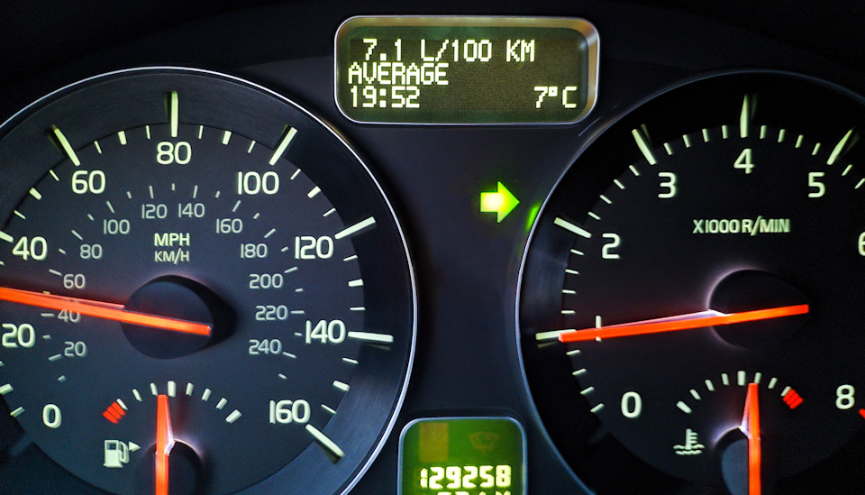 По дороге домой в связи с необходимостью ехать не быстрее 80 км\ч доехал до дома со средним расходом 7.1 л\100 км. Оказывается, и мой корч может быть экономичным)