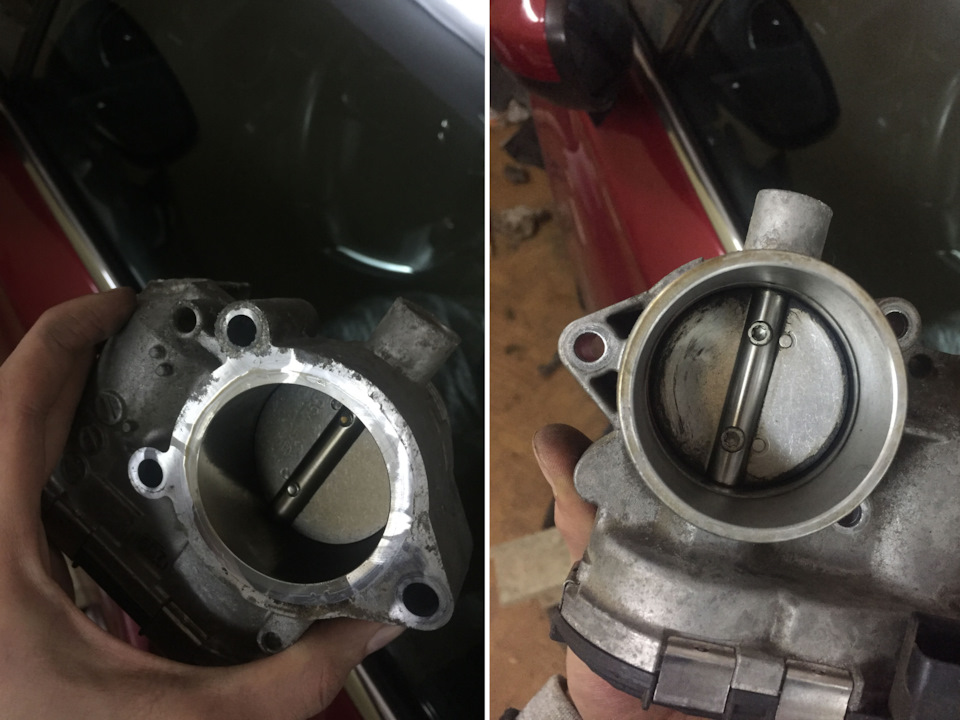 19 Чистка дроссельной заслонки. Замена рулевых наконечников, левая ...