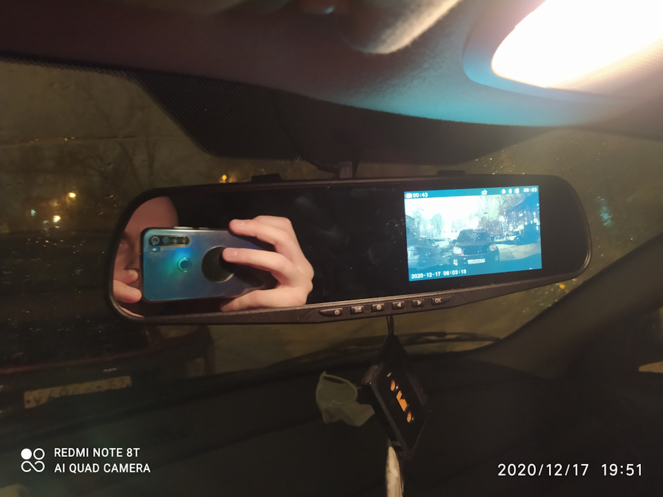 Китайский регистратор на зеркало — ГАЗ Сайбер, 2,4 л, 2009 года ...