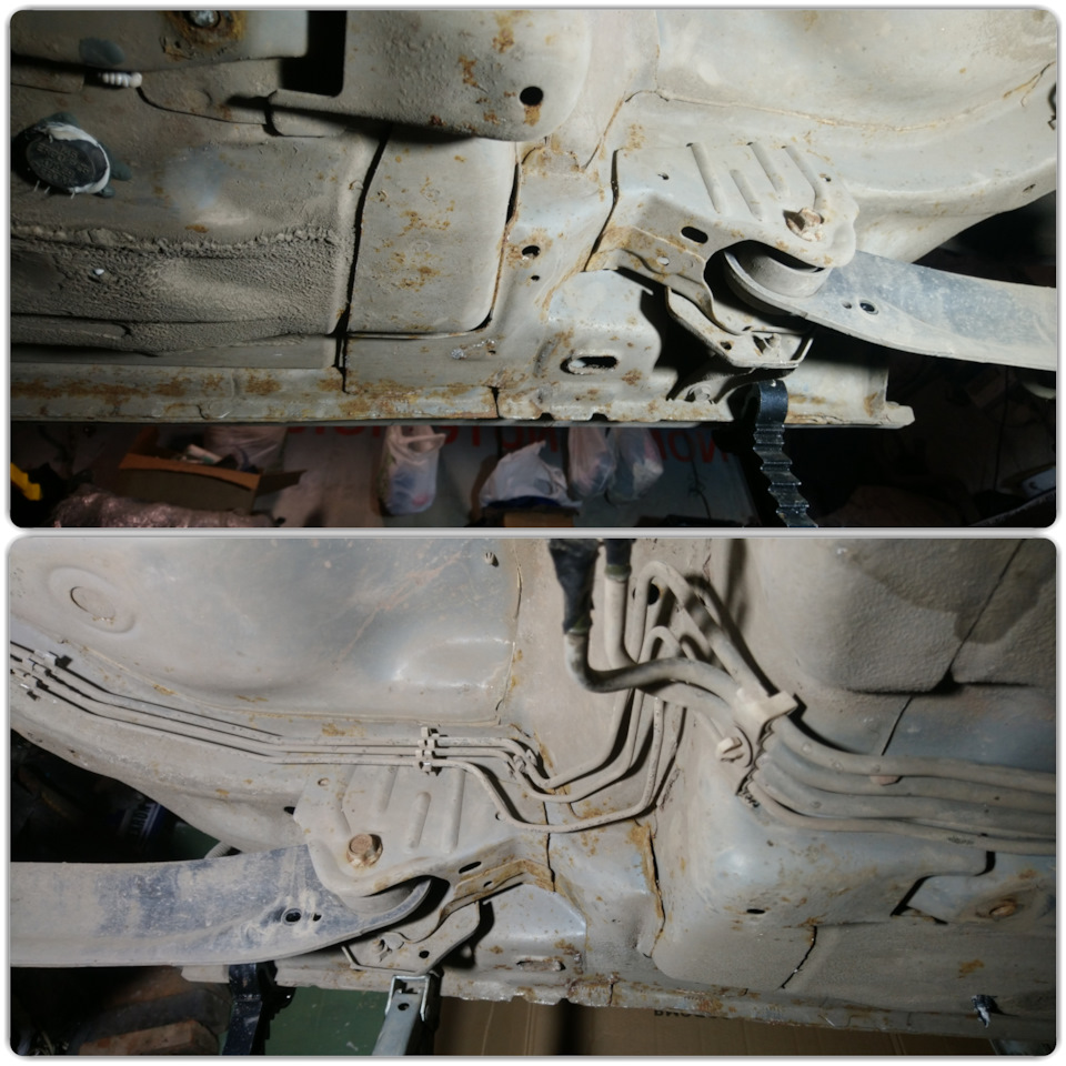 Состояние кронштейнов под балку, до работ… — Nissan Primera Wagon (W11)