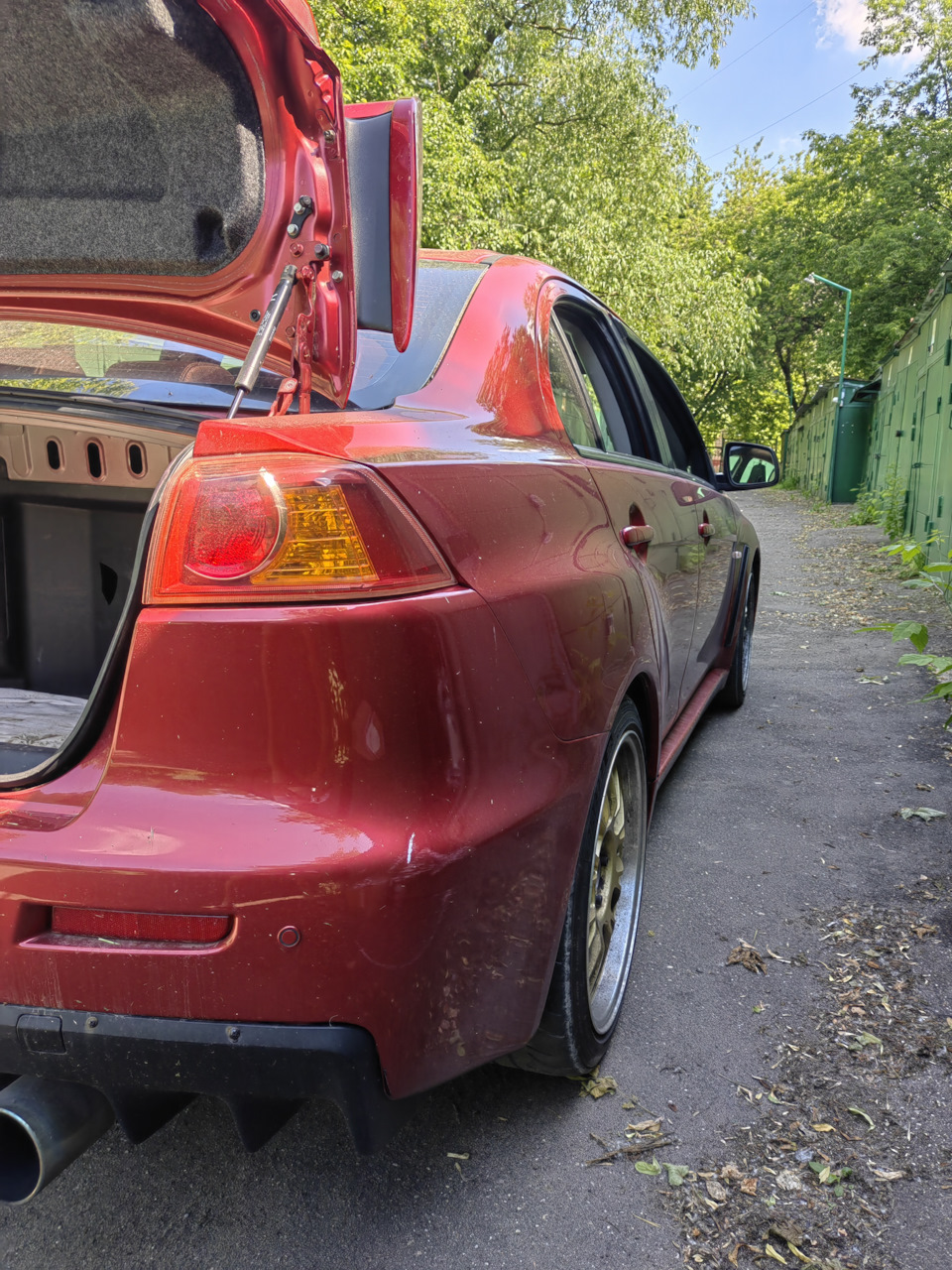 Проставки +20 мм и покрас подрамника — Mitsubishi Lancer Evolution X, 2 л,  2008 года | колёсные диски | DRIVE2