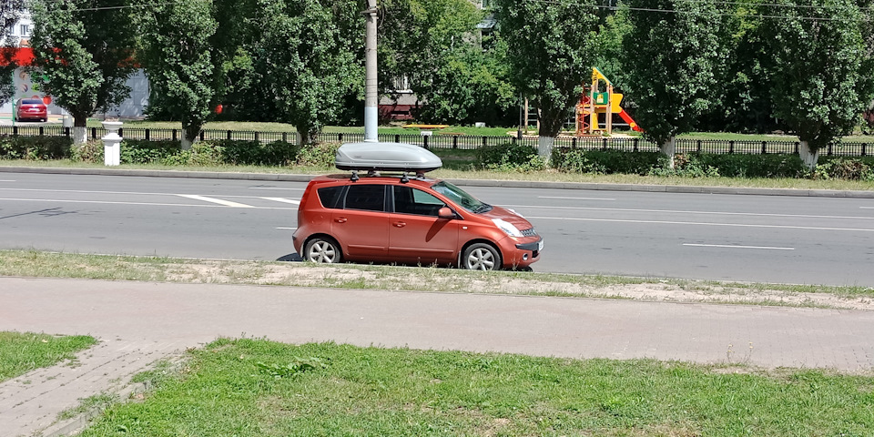Бокс Турино-1 на крышу. (…или рюкзак для Енота) — Nissan Note (1G), 1,6 ...