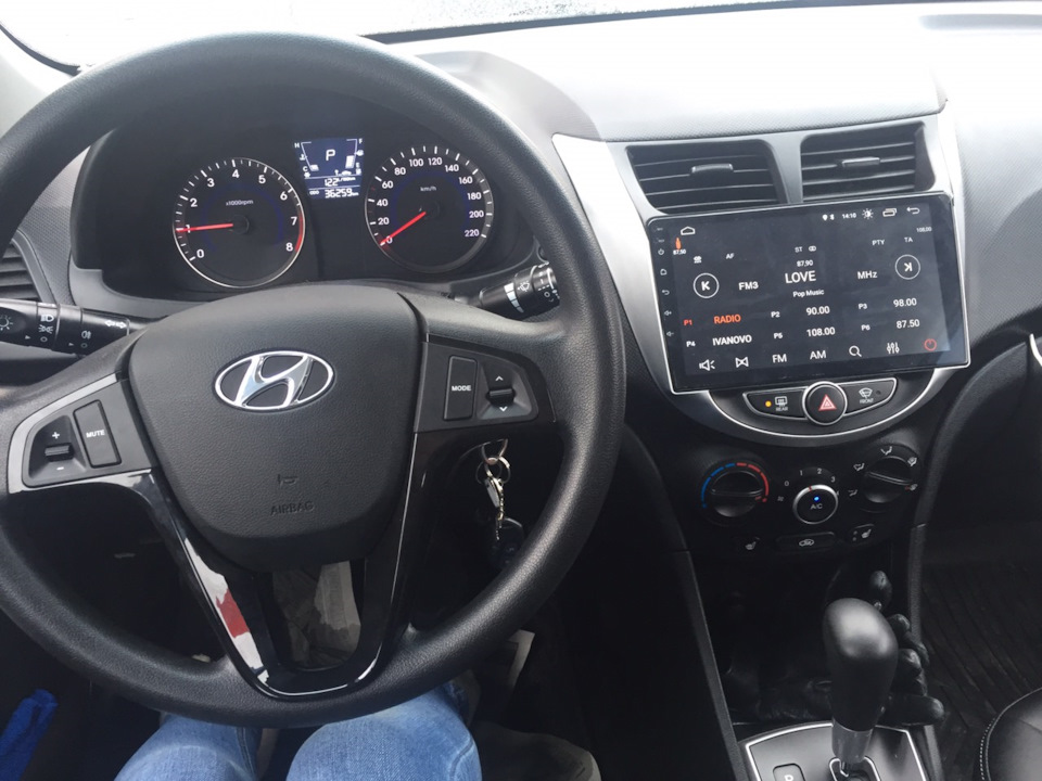 Магнитолу на андроиде и кнопки на руле — Hyundai Solaris (1G), 1,6 л ...