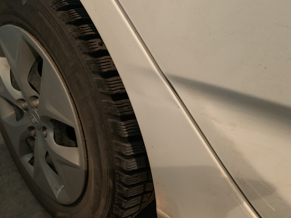 Выпрямление вмятины на кузове. — Hyundai Solaris, 1,6 л, 2014 года ...