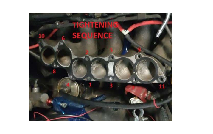 Очередность затяжки болтов впускного ресивера — Nissan Skyline (R32)