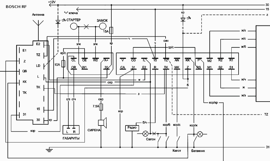 Bosch схема проводки