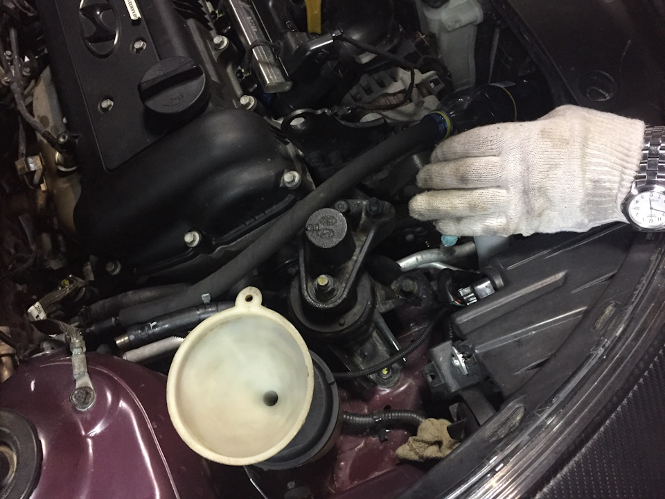 Замена жидкостей гидроусилителя/тормозухи/чистка дросселя — Hyundai ...