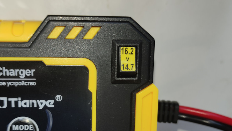 RJ Tianye повышаем напряжение до 16.2V, делаем выбор 14.7/16.2V на ...