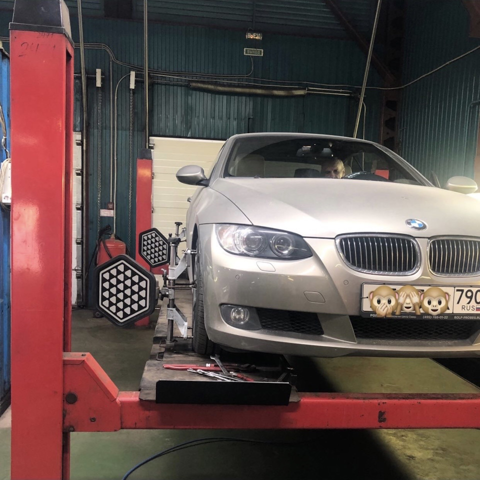 Сход-развал после замены пыльников рейки — BMW 3 series Convertible (E93),  2,5 л, 2007 года | визит на сервис | DRIVE2