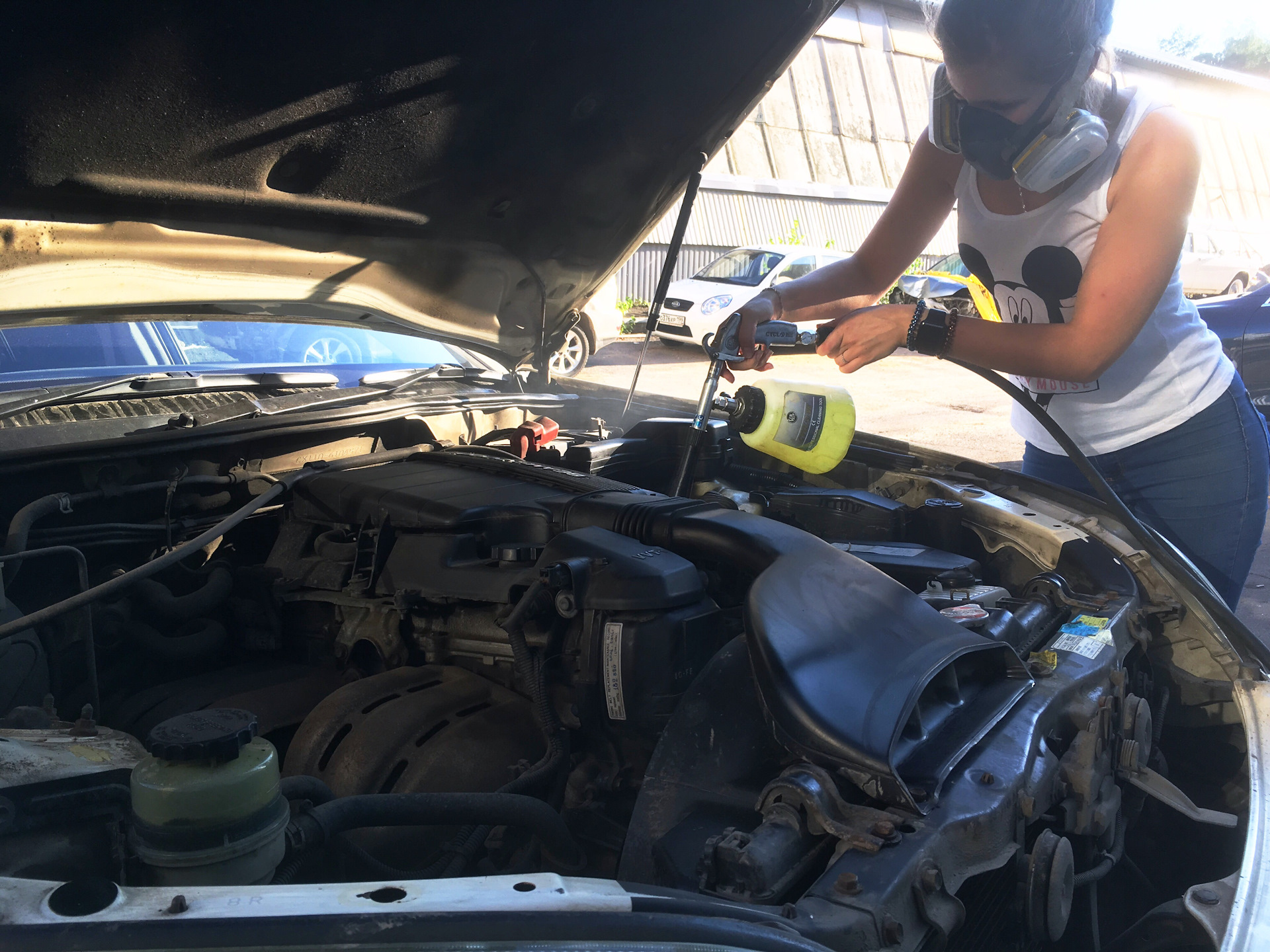 Мойка двигателя своими руками. Помыть двигатель автомобиля. Химчистка подкапотного пространства автомобиля. Мойка под капотом автомобиля. Мойка двигателя автомобиля.