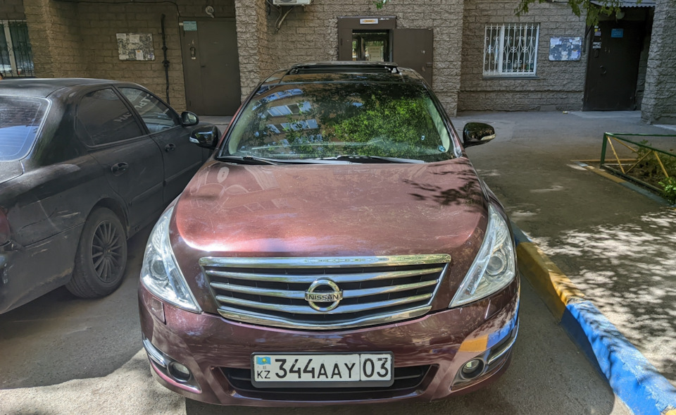 Новый бампер и зеркала в черный — Nissan Teana (J32), 2,5 л, 2011 года ...