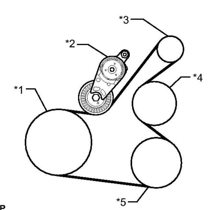 Схема ремня генератора тойота