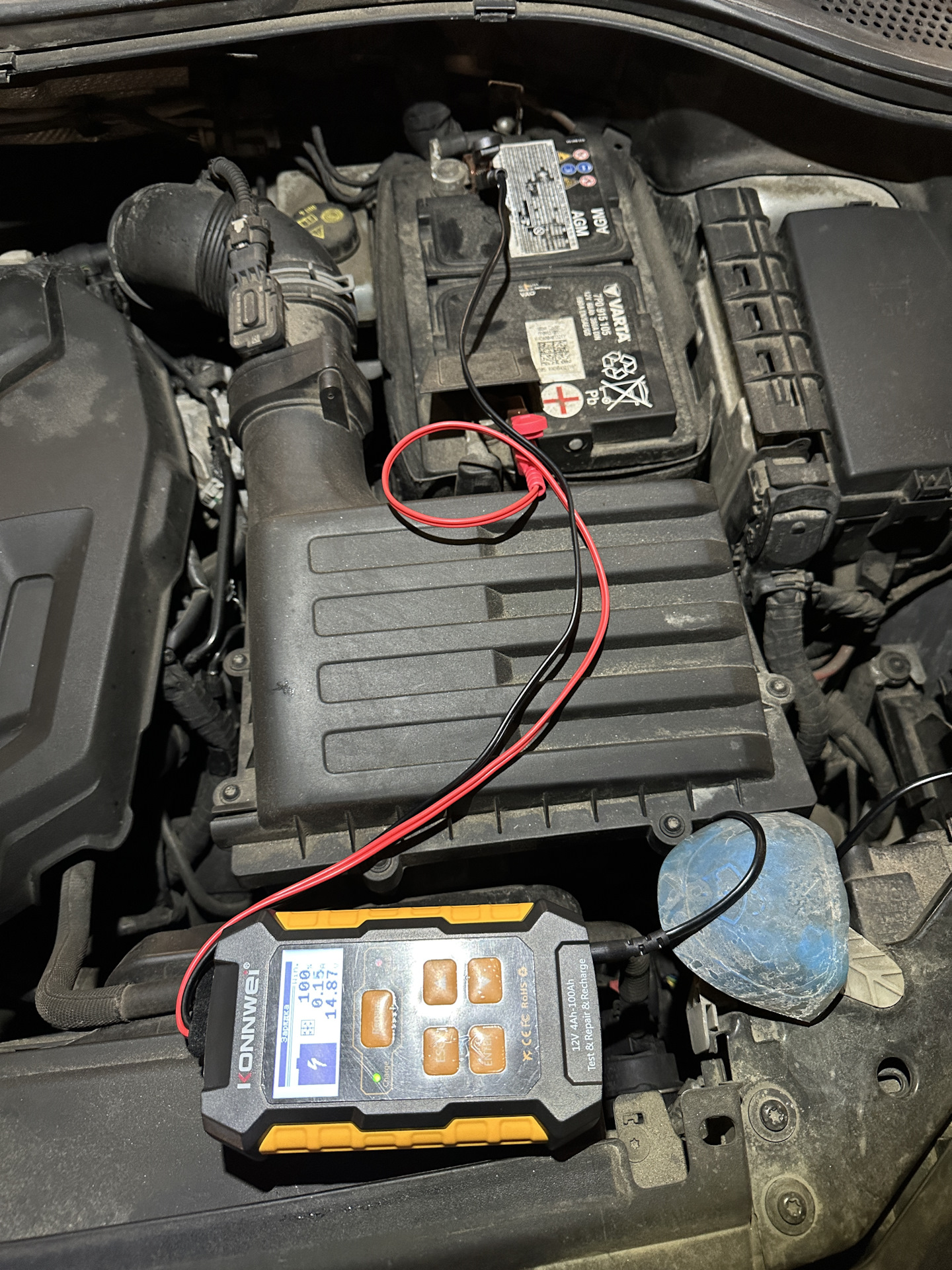 Восстановление AGM аккумулятора. — Volkswagen Tiguan (2G), 2 л, 2018 ...